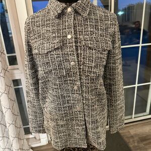 BB Dakota by Steve Madden Monochrome Tweed Blazer